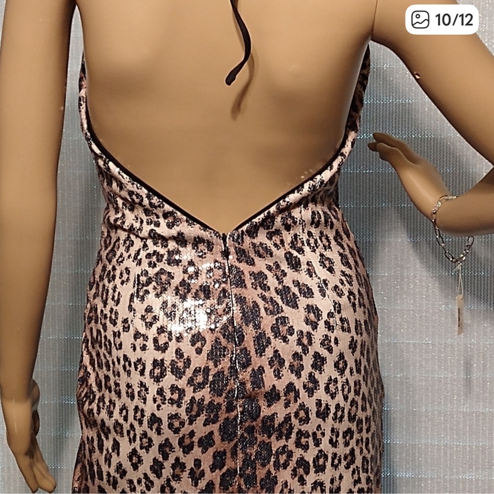 Camila Coelho Silver Leopard Print Backless Dress - Picture 4 of 8